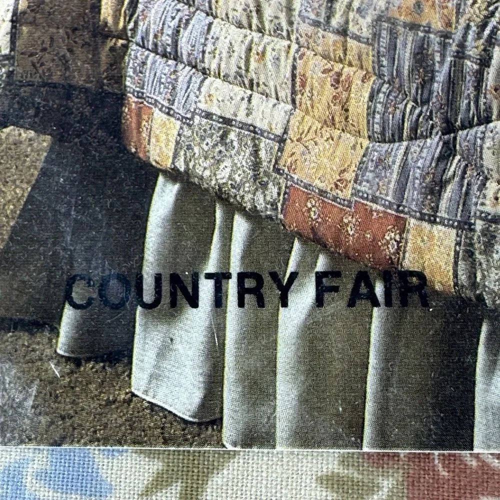 3 Vtg Cannon Gold Label‎ Country Fair Pillow Shams NOS Patchwork Cottagecore